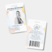 *~* Bild für Mitarbeiter - Logo - Bar-Code-Abzeich Ausweis (Vorder- & Rückseite)