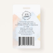 *~* Bild für Mitarbeiter - Logo - Bar-Code-Abzeich Ausweis (Rückseite)