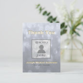 Bild hinzufügen| Danke | Gold Silver Postkarte (Stehend Vorderseite)