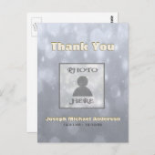 Bild hinzufügen| Danke | Gold Silver Postkarte (Vorne/Hinten)