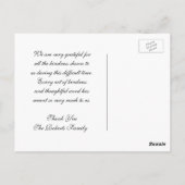 Bild hinzufügen| Danke | Gold Silver Postkarte (Rückseite)