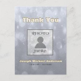 Bild hinzufügen| Danke | Gold Silver Postkarte