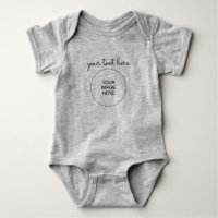 Bild hochladen Text hinzufügen Baby Front & Rückse