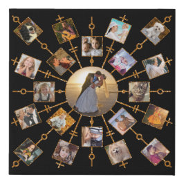 Bild-hübsches schwarzes Gold der Leinwandartiger Druck