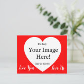 Bild im Herzen Valentine Postkarte (Stehend Vorderseite)