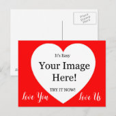 Bild im Herzen Valentine Postkarte (Vorne/Hinten)