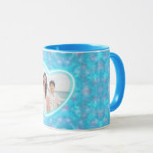 Bild in das blaue Winterherz anpassen Tasse (VorderseiteRechts)