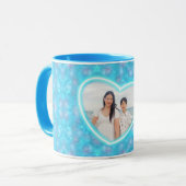 Bild in das blaue Winterherz anpassen Tasse (Vorderseite Links)