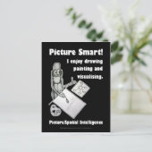 Bild intelligent - leer postkarte (Stehend Vorderseite)