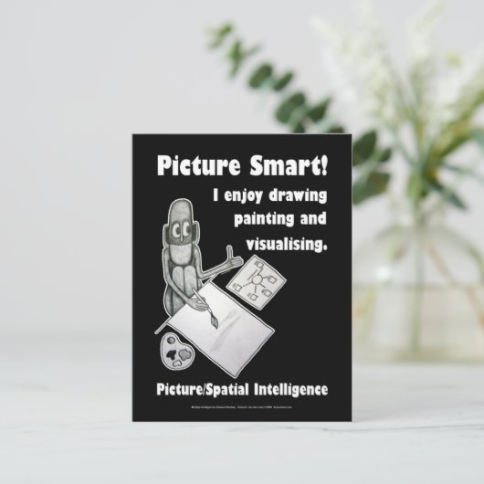 Bild intelligent - leer postkarte (Stehend Vorderseite)