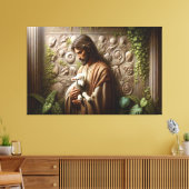 Bild Jesus & Lamb Canvas drucken 13 Leinwanddruck (Insitu (Wohnzimmer))