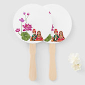 Bild Lotus, Braut und Bräutigam Fächer (Vorne und Hinten)