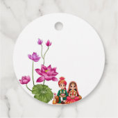 Bild Lotus, Braut und Bräutigam Geschenkanhänger (Rückseite)