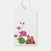 Bild Lotus, Braut und Bräutigam Geschenkanhänger (Rückseite)