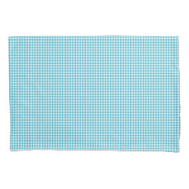 Bild mit blau-weißem Gingham-Muster  Kissenbezug
