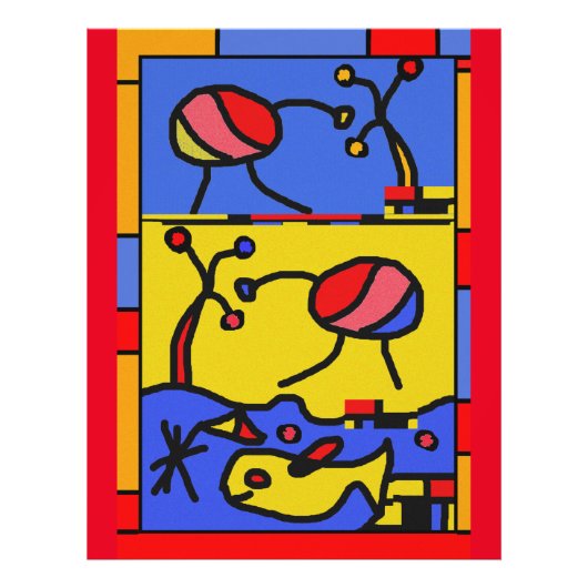 Bild mit der modernen Fischkunst Fotodruck (Vorne)