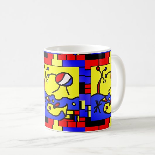 Bild mit der modernen Fischkunst Kaffeetasse (VorderseiteRechts)