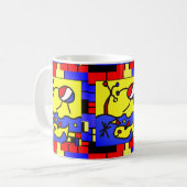 Bild mit der modernen Fischkunst Kaffeetasse (Vorderseite Links)
