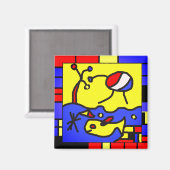 Bild mit der modernen Fischkunst Magnet (Vorderseite/Rückseite)