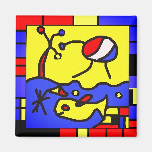 Bild mit der modernen Fischkunst Magnet (Vorne)