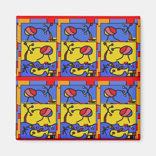 Bild mit der modernen Fischkunst Magnet (Vorne)