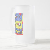 Bild mit der modernen Fischkunst Mattglas Bierglas (Vorderseite Links)