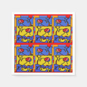 Bild mit der modernen Fischkunst Serviette (Vorderseite)