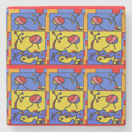 Bild mit der modernen Fischkunst Steinuntersetzer