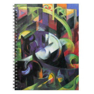Bild mit Rindern von Franz Marc, Vintage Art Notizblock