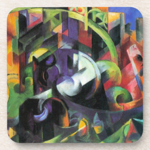 Bild mit Rindern von Franz Marc, Vintage Art Untersetzer