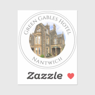 Bild, Name und Standort des Hotels Aufkleber