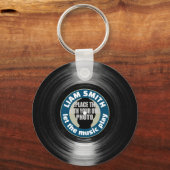 Bild oder Foto Vinyl Record Schlüsselanhänger (Rückseite)