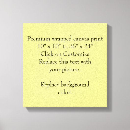 Bild oder Kunstwerk hinzufügen, erstellen Sie es a Leinwanddruck (Vorderseite)