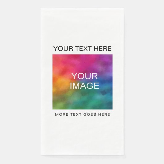 Bild oder Logo des benutzerdefinierten Fotos hier  Serviette (Vorderseite)