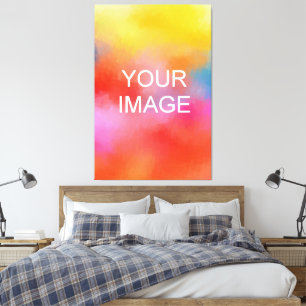 Bild oder Logo eines benutzerdefinierten Fotos, gr Leinwanddruck