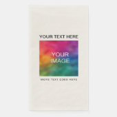 Bild- oder Logo-Foto laden Hier Text hinzufügen Serviette (Vorderseite)