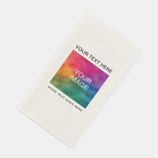 Bild- oder Logo-Foto laden Hier Text hinzufügen Serviette (Ecke)