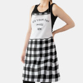 Bild oder Logo hinzufügen, Schwarz-weiß Buffalo Ka Schürze (InSitu)