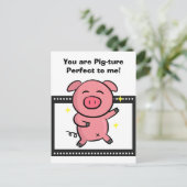 Bild perfekt für eine rosa Pigmentpositur für die  Postkarte (Stehend Vorderseite)