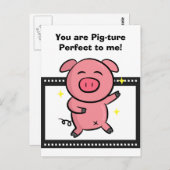 Bild perfekt für eine rosa Pigmentpositur für die  Postkarte (Vorne/Hinten)