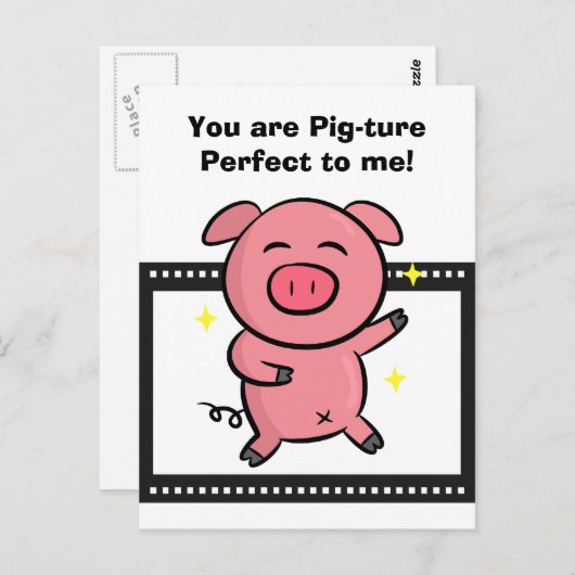 Bild perfekt für eine rosa Pigmentpositur für die Postkarte (Vorne/Hinten)