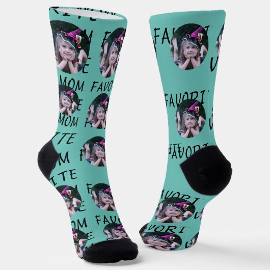 Bild perfekt personalisiertes Foto Muttertag Socken (Gewinkelt)