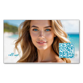 Bild, Qr-Code, Text Magnetische Visitenkarte (Vorderseite)
