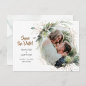 Bild Save the Date Hochzeitskarte Ankündigungspostkarte (Vorne/Hinten)