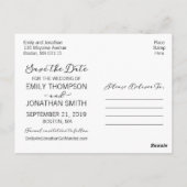 Bild Save the Date Postkarte, Foto Weiße Grenze Postkarte (Rückseite)