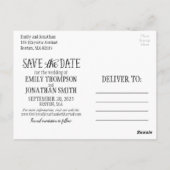 Bild Save the Date Postkarte, Horizontales Bild Postkarte (Rückseite)