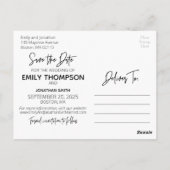 Bild Save the Date Postkarte, zwei Fotos Postkarte (Rückseite)