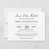 Bild Speichern Sie die Kartenlandschaft, rustikal Save The Date (Rückseite)