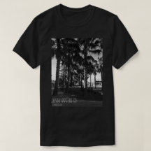Bild-T-Shirt der Clearwater Palme-B&W