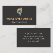 Bild über das künstlerische Feuermikrofon Cool Visitenkarte (Vorne/Hinten)